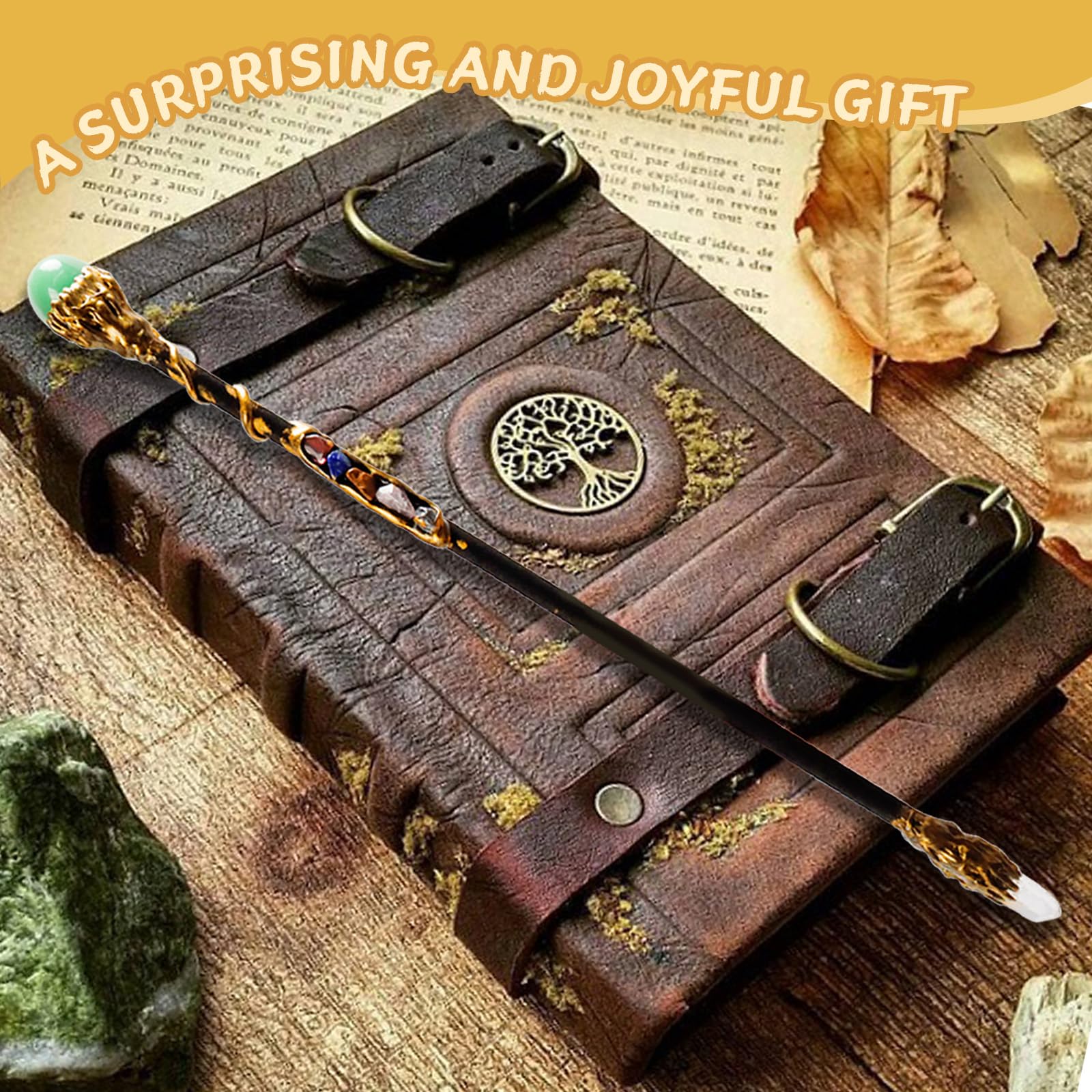 ☆ガネーシャ像 4体セット☆魔法の杖 クリスタルワンド付きい1